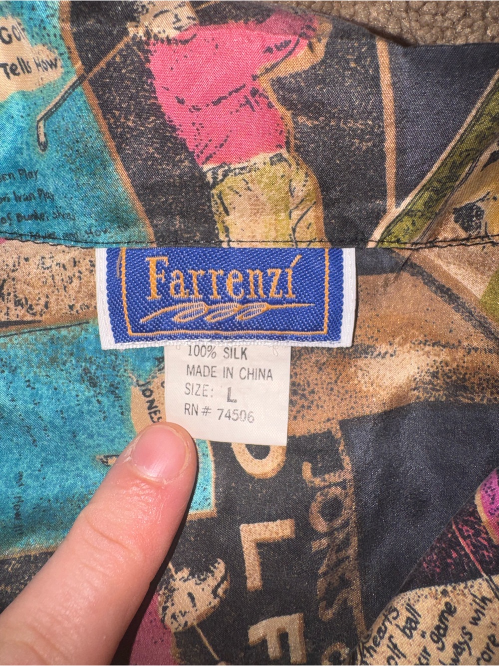 Men's Patterned Long-Sleeve Dress Shirt - Multicolor - Picture 3 of 5